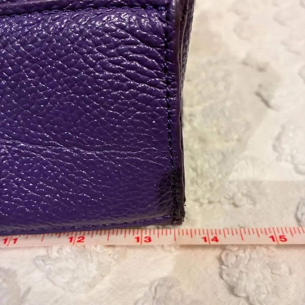 EUC Tote Le Monde Purple Pebble Leather Hobo Shoulder Handbag